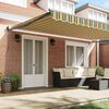 vidaXL Retractable Awning Striped Green and Yellow 196.85" x 118.11