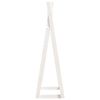 vidaXL Clothes Rack White Solid pine wood 39.4x17.7x59.1 in Clothes Rack