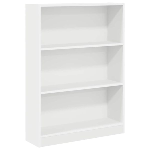 vidaXL Bookcase White Engineered wood Medium Bookcase Rectangular
