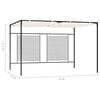 vidaXL Gazebo with Retractable Roof 9.8‘x13.1‘x7.5‘ Cream 0.59 oz/ft²