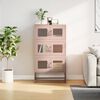 vidaXL Highboard Pink Cold-rolled steel Tall Highboard Rectangular