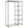 vidaXL Folding Wardrobe Cream Fleece fabric cover and steel tubes Large