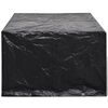 vidaXL Garden Furniture Cover Set of 2 Black Polyethylene