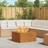 vidaXL Fire Pit Brown 31.5" x 31.5" x 15.7" Weathering steel