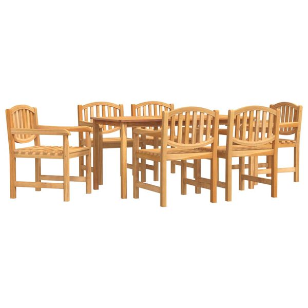 vidaXL Garden Dining Set Natural wood Solid teak wood Medium Stackable