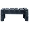 vidaXL Pallet Ottoman Black Impregnated pinewood 23.6 x 23.6 in Durable
