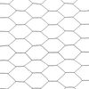 vidaXL Chicken Wire Fence Steel with PVC Coating 82.0x3.3' Grey