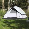 vidaXL Family Tent Dome 6-Person White Blackout Fabric Waterproof