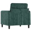 vidaXL Sofa Chair Dark Green Velvet (100% polyester), metal, foam Single