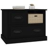 vidaXL Bedside Cabinet Black Engineered wood 23.6 x 15.4 x 17.7 in