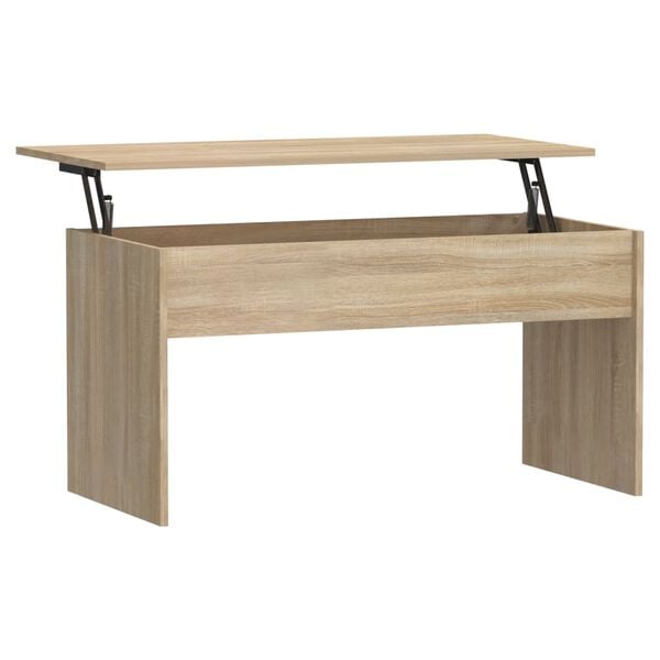 vidaXL Coffee Table Sonoma oak Engineered wood Medium Height-Adjustable