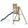 vidaXL Outdoor Playset Blue and Natural Wood