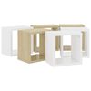 vidaXL Cube Shelf Set of 6 White and Sonoma Oak Engineered Wood Small