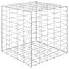 vidaXL Gabion Raised Bed Silver Steel wire 19.7 x 19.7 x 19.7 in Durable