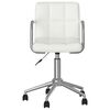 vidaXL Swivel Office Chair White Faux Leather Adjustable height Swivel