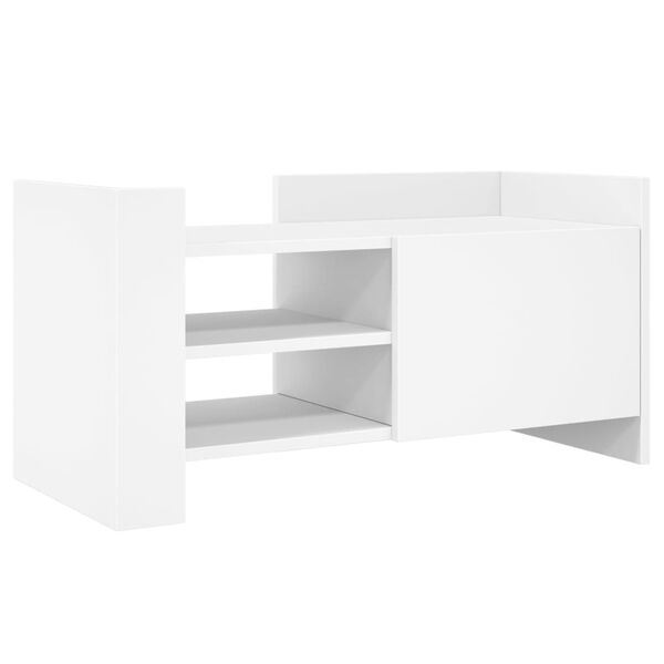 vidaXL TV Cabinet White Engineered wood Medium TV Cabinet Rectangular
