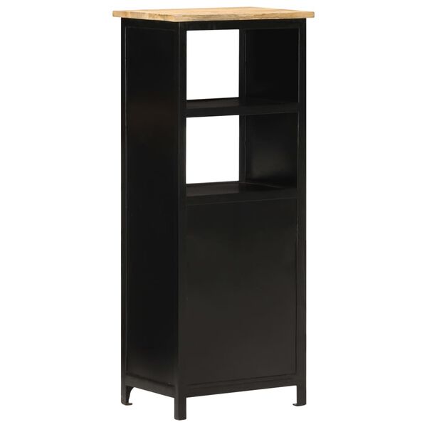vidaXL Highboard Black and brown Solid mango wood Highboard Rectangular