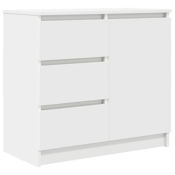 vidaXL Sideboard White Engineered Wood 28.0 x 13.8 x 25.6 in Sideboard