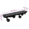vidaXL Moving Dollies with 4 Wheels 10 pcs Black Polypropylene 374.8 lb
