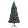 vidaXL Artificial Christmas Tree Green PET and Steel 82.7 in