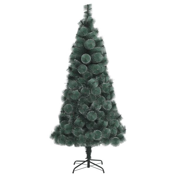 vidaXL Artificial Christmas Tree Green PET and Steel 82.7 in