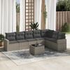 vidaXL Garden Sofa Set Grey PE rattan Large Modular Garden Sofa Set