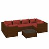 vidaXL Garden Lounge Set Brown, Cinnamon Red