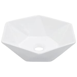 vidaXL Wash Basin 16.1x14.4x4.7" Ceramic White
