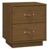 vidaXL Bedside Cabinet Honey Brown Solid Pine Wood Bedside Cabinet