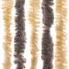 vidaXL Fly Curtain Dark Brown and Beige 35.4x86.6" Chenille
