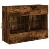 vidaXL TV Wall Cabinet Smoked Oak Engineered Wood TV Wall Cabinet
