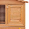 vidaXL Rabbit Hutch Brown Solid pine wood Large Rabbit Hutch