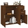 vidaXL Sideboard Brown oak Engineered wood 35.8x11.6x29.5 in Sideboard