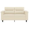 vidaXL 2-seater Sofa Cream