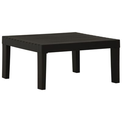 vidaXL Patio Lounge Table Plastic Gray