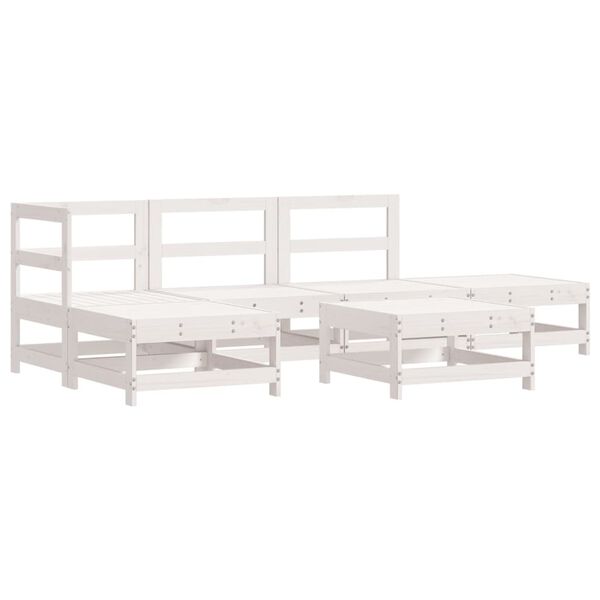vidaXL Garden Lounge Set White, Anthracite