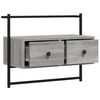 vidaXL TV Cabinet Grey Sonoma Engineered Wood, Metal 23.8 x 11.8 x 20.1 in