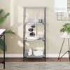 vidaXL Bookshelf Grey Sonoma Engineered wood, Steel Medium Bookshelf