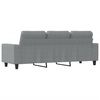 vidaXL 3-seater Sofa Light Gray Polyester, Metal, Textilene Large