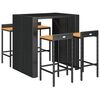 vidaXL Garden Bar Set Black