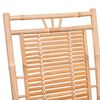 vidaXL Rocking Chair Natural Bamboo, Red Cushion Bamboo, Polyester Cushion