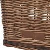 vidaXL Bike Rear Basket with Cover 21.7"x12.2"x14.2" Natural Willow