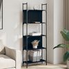 vidaXL Bookshelf Black Engineered wood Large Bookshelf Rectangular