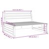 vidaXL Garden Middle Sofa Natural Wood Solid Douglas Fir wood Medium