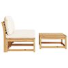 vidaXL Garden Lounge Set Cream white