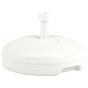 vidaXL Umbrella Base White Plastic Medium Durable Umbrella Base