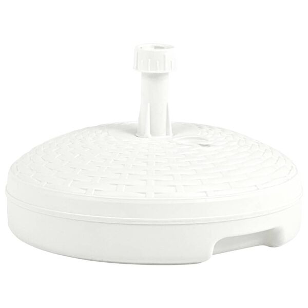 vidaXL Umbrella Base White Plastic Medium Durable Umbrella Base