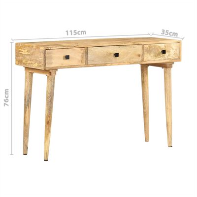 vidaXL Console Table 45.3"x13.8"x29.9" Solid Mango Wood