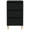 vidaXL Bedside Cabinet Black Engineered wood Medium Bedside Cabinet