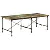 vidaXL Dining Table Mixed Colors Solid reclaimed wood with metal legs